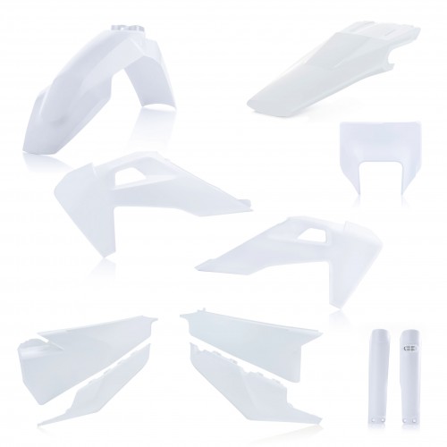 KIT PLÁSTICOS COMPLETO ACERBIS HUSQVARNA TE / FE 2020 - 2021 - BRANCO